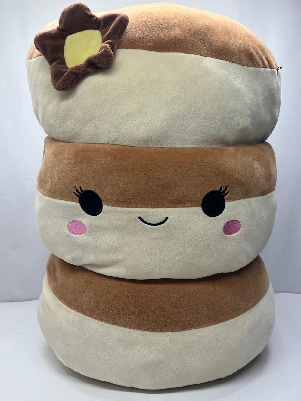 Squishmallows Stacked Macaron Plush in Cream, Brown and Pink